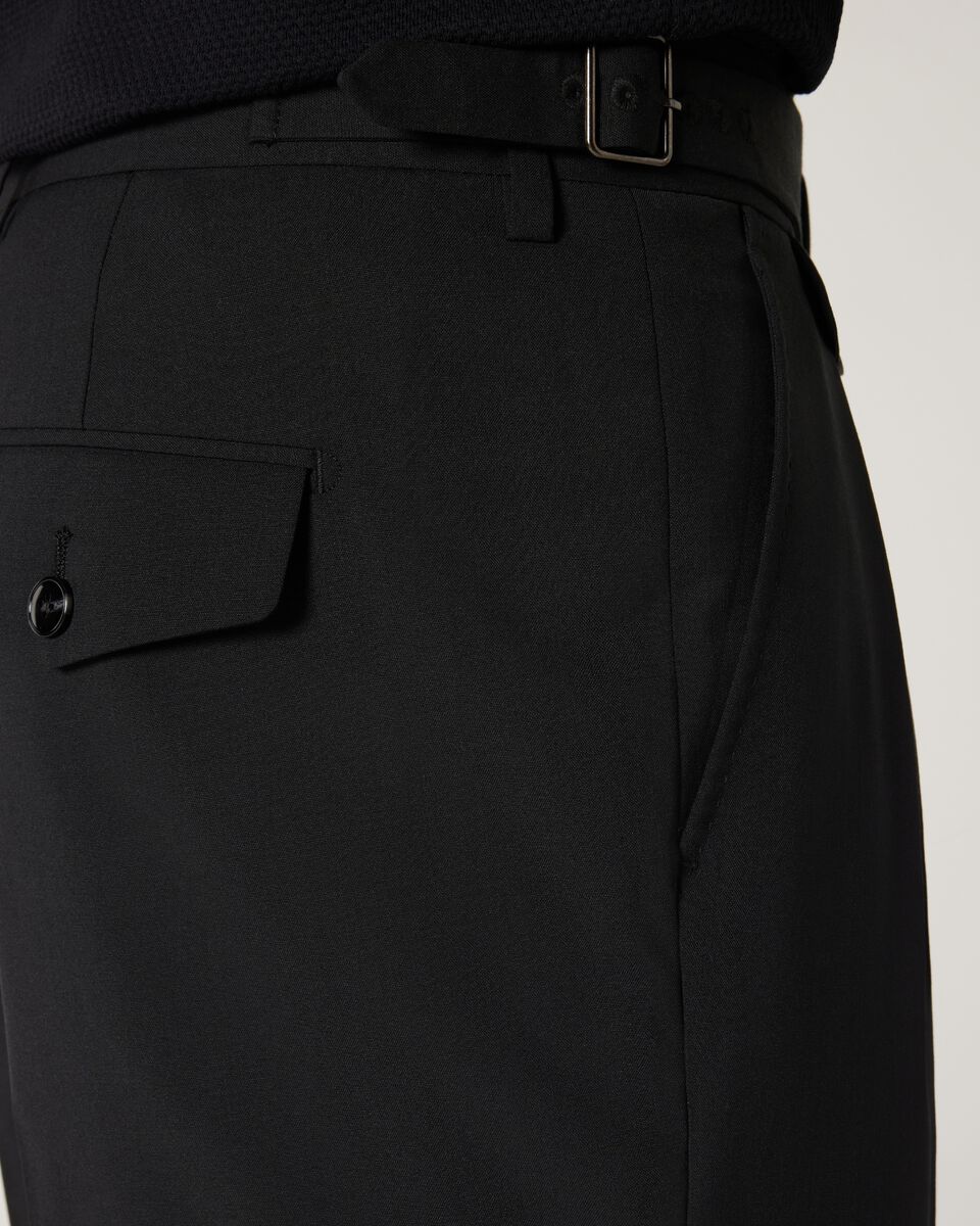 Wool Gurkha Fashion Pant, Black, hi-res